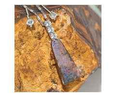 ONE SEDONA STERLING SILVER SOLID AUSTRALIAN BOULDER OPAL NECKLACE | free-classifieds-usa.com - 1