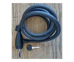 SunLite 6' Black Insulated Cable Bicycle Security Lock with Keys Used | free-classifieds-usa.com - 1