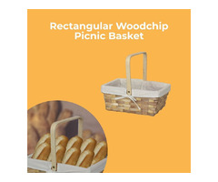 Rectangular Woodchip Picnic Basket | free-classifieds-usa.com - 1