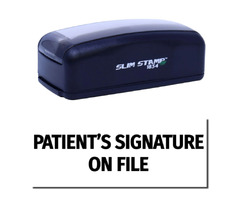 Large Pre-Inked Patients Signature on File Stamp | free-classifieds-usa.com - 1