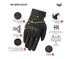 Motorcycle Gloves Men, Full Finger Riding Leather Gloves | free-classifieds-usa.com - 3