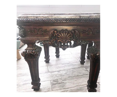 2 End Tables. Square. Marble-top. Deep beautifully ornate design | free-classifieds-usa.com - 4