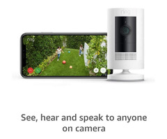 New Echo 4th Gen with Ring Stick Up Cam Battery White | free-classifieds-usa.com - 3