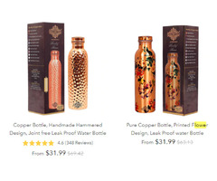 Buy Pure Copper Water Bottle Online at Best Price | free-classifieds-usa.com - 1