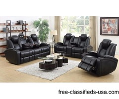 Ultimate Power Reclining Set in Black | free-classifieds-usa.com - 1
