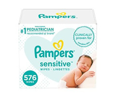 Baby Wipes, Pampers Sensitive Water Based Baby Diaper Wipes, Hypoallergenic and Unscented | free-classifieds-usa.com - 1