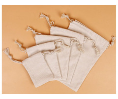 Cotton Dust Bag, Muslin Bag, Cotton Pouch, Favor Bag, Wedding Bags | free-classifieds-usa.com - 4