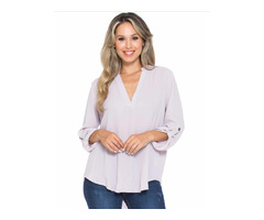 SOLID LOOSE FIT COLLARED SUMMER BEST QUALITY CASUAL TOP | free-classifieds-usa.com - 3