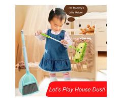 Xifando Kid's Housekeeping Cleaning Tools Set-5pcs,Include Mop,Broom,Dust-pan,Brush,Towel | free-classifieds-usa.com - 1