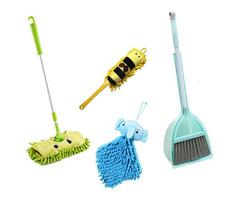 Xifando Kid's Housekeeping Cleaning Tools Set-5pcs,Include Mop,Broom,Dust-pan,Brush,Towel | free-classifieds-usa.com - 2