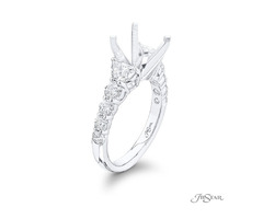 Platinum 1.58 CTW Diamond Semi Mount Engagement Ring | free-classifieds-usa.com - 1
