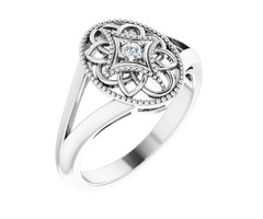 Sterling Silver .025 CT Natural Diamond Ring | free-classifieds-usa.com - 1
