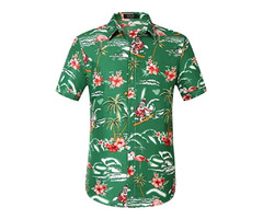 SSLR Mens Hawaiian Shirt Flamingos Casual Short Sleeve Button Down Shirts Aloha Shirt | free-classifieds-usa.com - 2
