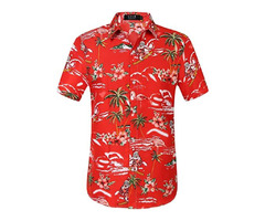 SSLR Mens Hawaiian Shirt Flamingos Casual Short Sleeve Button Down Shirts Aloha Shirt | free-classifieds-usa.com - 3