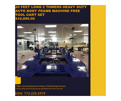 20 FEET LONG 2 TOWERS HEAVY DUTY AUTO BODY FRAME MACHINE FREE TOOL CART SET | free-classifieds-usa.com - 1