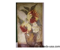 FLOWER OIL PAINTING ON CANVAS | free-classifieds-usa.com - 1