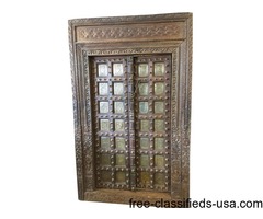Antique Style Hand Carved Reclaimed Teak Doors Frame | free-classifieds-usa.com - 1