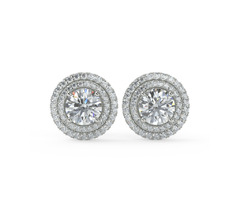Fantasia Round Diamond Halo Earrings for Sale | free-classifieds-usa.com - 1