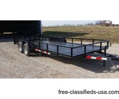New 17' Model 20ft Utility Trailer W/ 4ft Gate & Brakes | free-classifieds-usa.com - 1