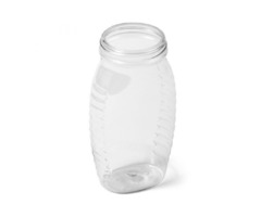 1 Lb (12 Fl Oz) Clear PET Wide Mouth Oval Honey Jar - 58-400 Neck With No Caps | free-classifieds-usa.com - 1