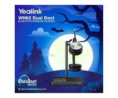 YEALINK - WH62 - DUAL DECT TEAMS - BLUETOOTH WIRELESS HEADSET - BLACK | free-classifieds-usa.com - 1