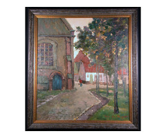 Village in the Brebant Original Oil Painting by Maurice de Meyer | free-classifieds-usa.com - 1