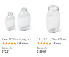 Clear PET Oval Honey Jar | free-classifieds-usa.com - 1