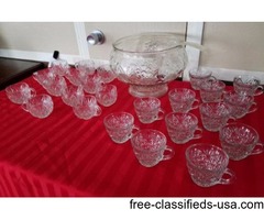 Glass Punch Bowl Set 26 piece | free-classifieds-usa.com - 1