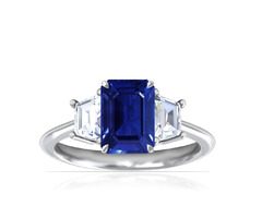 Natural Blue Sapphire Emerald cut Gemstone ring | free-classifieds-usa.com - 1