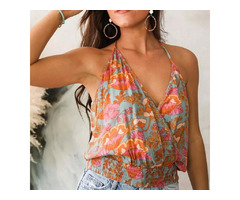 Surplice Floral Cropped Tank Top | free-classifieds-usa.com - 1