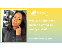 How can a short bob human hair wig be simply styled? | free-classifieds-usa.com - 1