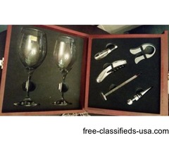 Real Crystal Wine Set | free-classifieds-usa.com - 1