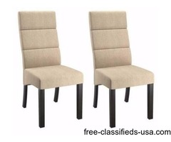 Tall Back Cream Upholstered Dining Chairs | free-classifieds-usa.com - 1