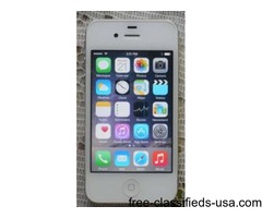Apple iPhone 4 8GB White Verizon Phone Like New ios 7.0.4 | free-classifieds-usa.com - 1