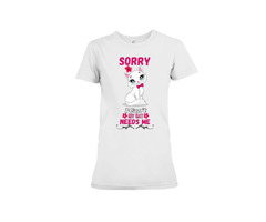 Sorry I Cant My Cat Needs Me Premium Fit Ladies Tee | free-classifieds-usa.com - 2