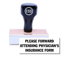 Large Please Forward Attending Physician's Insurance Form Rubber Stamp - Medical Stamps | free-classifieds-usa.com - 1