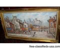 Original framed Louis Charles Basset - L.Basset - Oil Painting depicting | free-classifieds-usa.com - 1