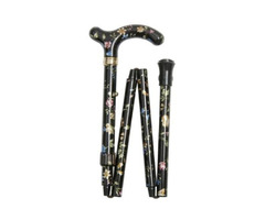 Elegant Black Floral Walking Cane - A Perfect Blend of Style and Function		 | free-classifieds-usa.com - 1