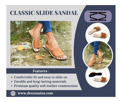 Get Comfortable and Stylish with Soft Leather Slide Sandals | free-classifieds-usa.com - 1