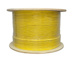 Cat6A Plenum CMP 750Mhz Network Ethernet Solid Cable Yellow | free-classifieds-usa.com - 1