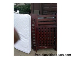 Wooden crib and mattress | free-classifieds-usa.com - 1