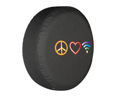 Printed Soft Spare Tire Cover Peace Love & WIFI | Boomerang | free-classifieds-usa.com - 1