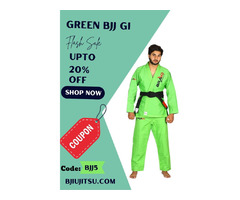 Green Karate Uniform - Get Up to 20% Off at Bravo BJJ  | free-classifieds-usa.com - 1