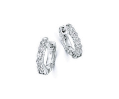 PD Collection 14K Diamond Huggie Hoop Earrings | free-classifieds-usa.com - 1