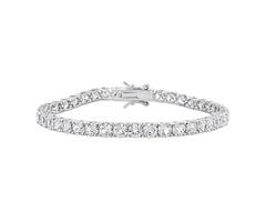Created White Sapphire Bracelet Sterling Silver | free-classifieds-usa.com - 1