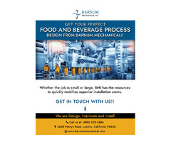 Get your Perfect Food and Beverage Process Design from Barnum Mechanical | free-classifieds-usa.com - 1