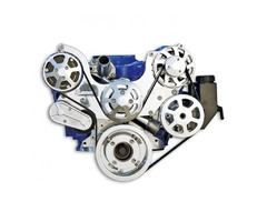 Ford Small Block S Drive Serpentine Pulley Kit, With A/C & Power Steering, Machined Finish | free-classifieds-usa.com - 1