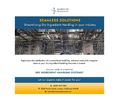Seamless Solutions Streamlining Dry Ingredient Handling in your industry-Barnum Mechanical | free-classifieds-usa.com - 1