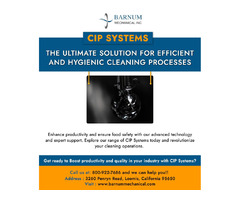 CIP Systems-the ultimate solution for efficient and hygienic cleaning processes-Barnum Mechanical | free-classifieds-usa.com - 1