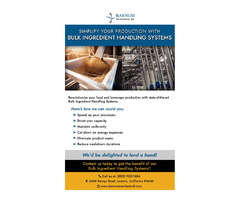 Simplify your Production with Bulk Ingredient Handling Systems-Barnum Mechanical | free-classifieds-usa.com - 1
